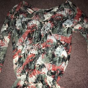 Black and red blouse